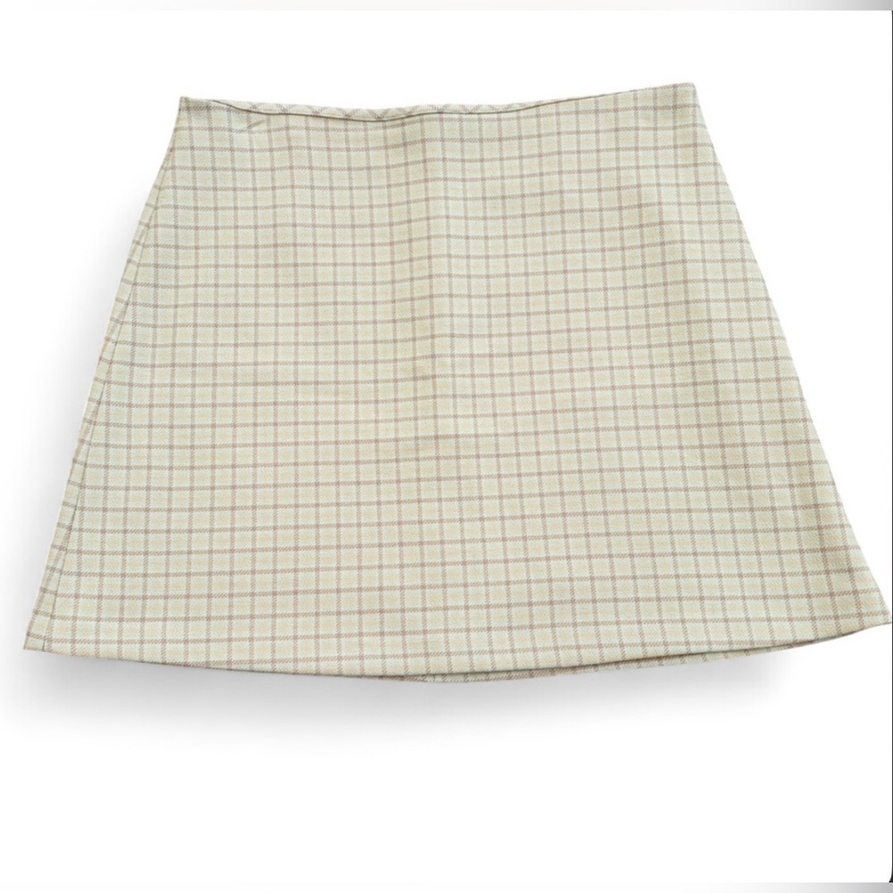 Aritzia Wilfred Plaid Mini Skirt Size 12